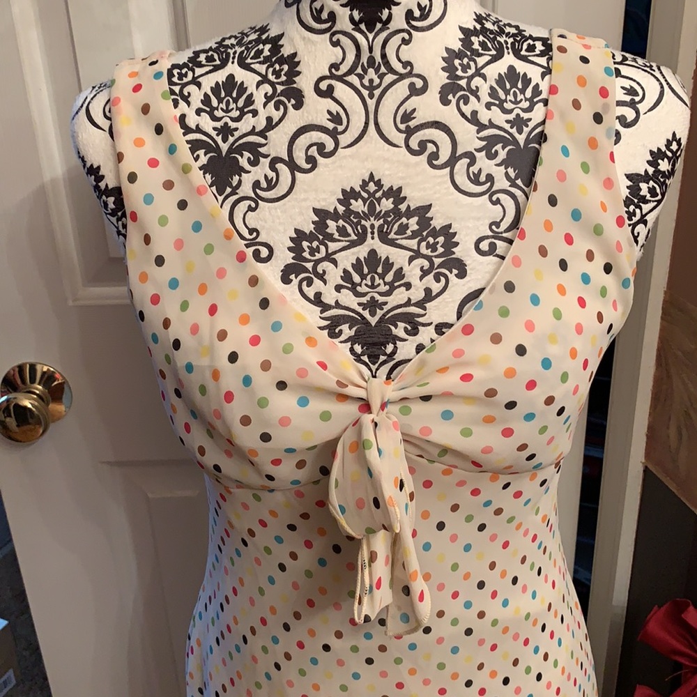 Size 7/8 Alyn Paige Polka Dots Sleeveless Dress - Picture 2 of 10